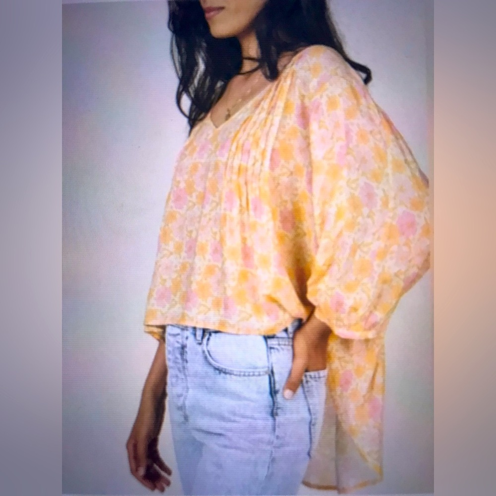 Jackson Rowe Fluttershy Pink & Orange Vintage Poppy Top